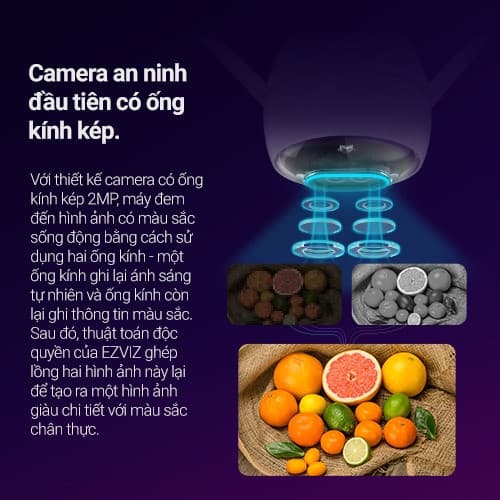 Camera IP Wifi Ezviz C3X 2mp tích hợp AI, báo động